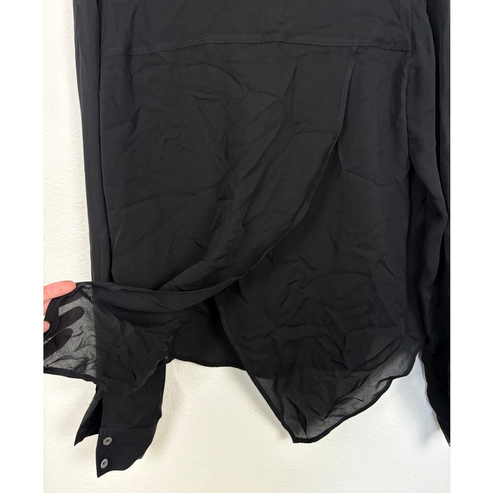 Veronica Beard Silk Button Front Split Back Long … - image 3